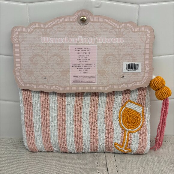 Wandering Moon “Spritz Please” Viral Beaded Bag - Pink and Orange - Picture 2 of 6
